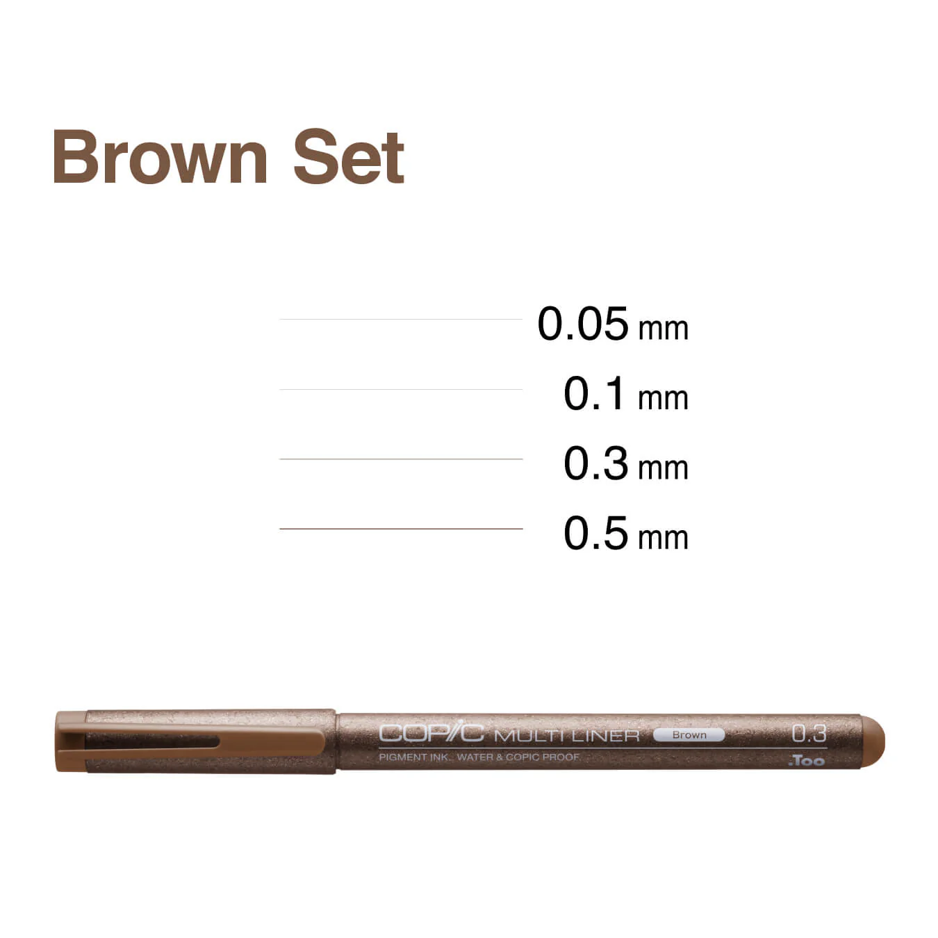 COPIC® Multiliner Brown 4PC Set - Image 2