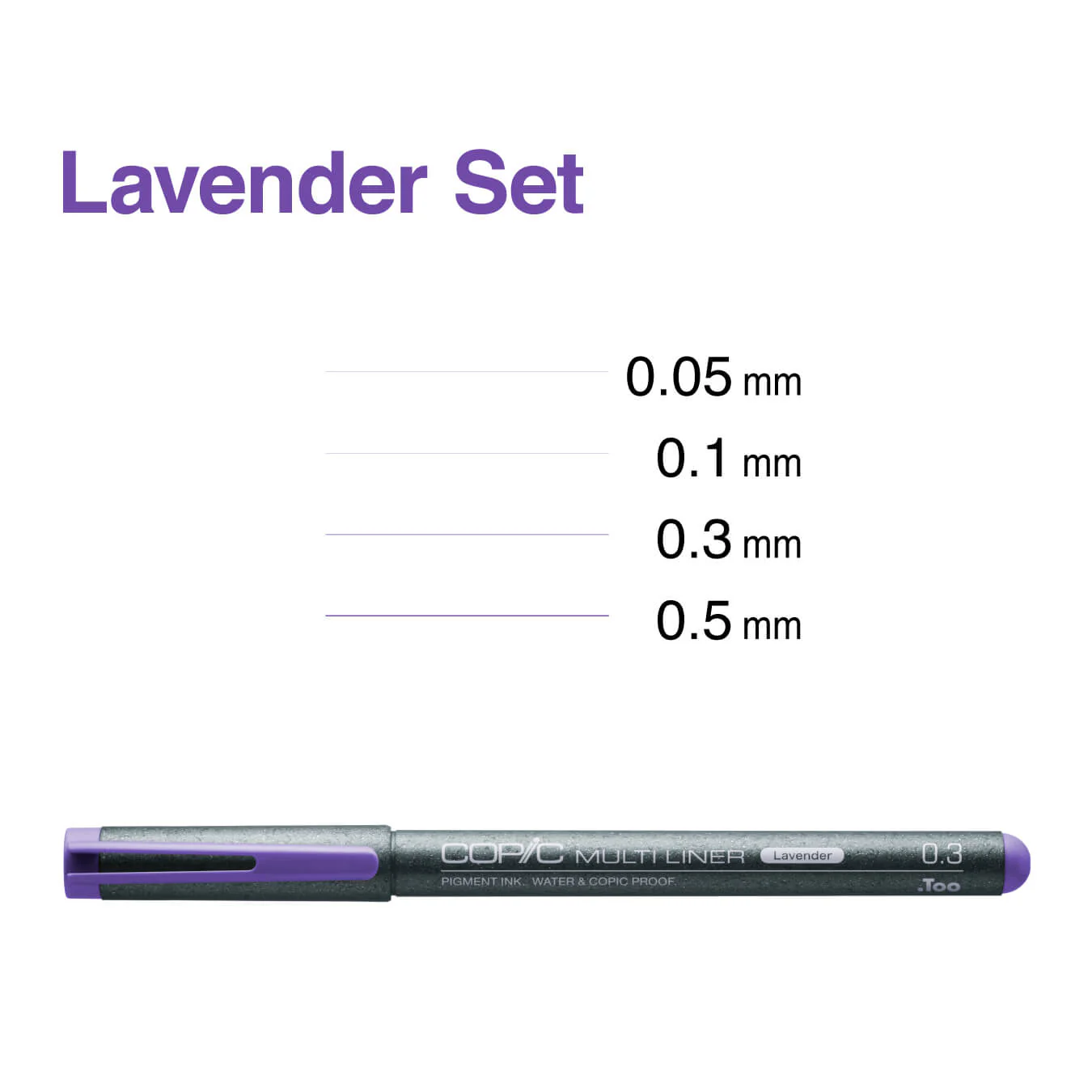 COPIC® Multiliner Lavender 4PC Set - Image 2