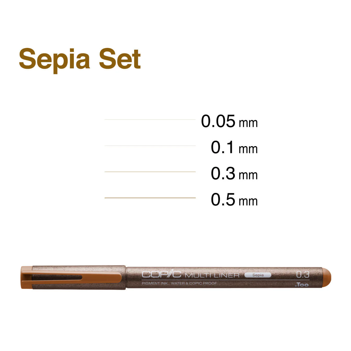COPIC® Multiliner Sepia 4PC Set - Image 2